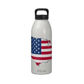 The USA map flag Water Bottle