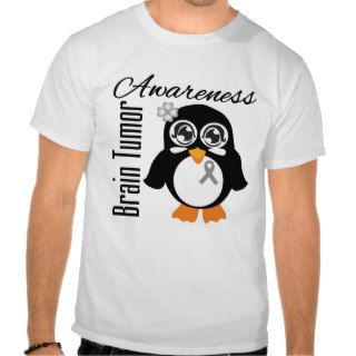 Brain Tumor Awareness Penguin T Shirts
