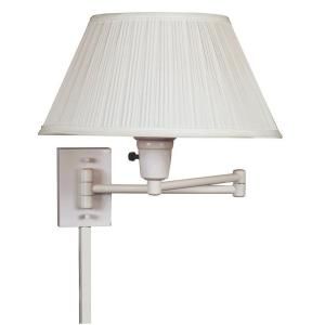 Kenroy Home Simplicity 13 in. White Wall Swing Arm Lamp 30110WHWH 1