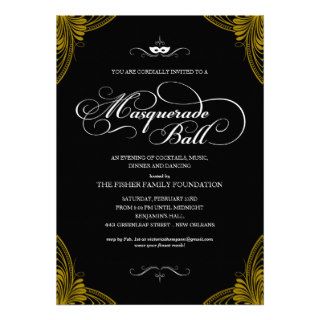 Formal Masquerade Ball Invitations
