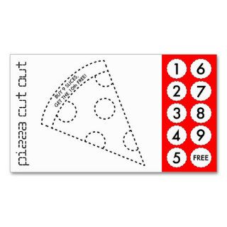 pizza cut out punch cards business card template