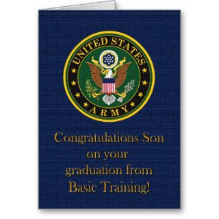 Congratulations on graduating Basic Training Greeting Card