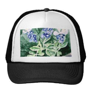 bluebonnet flower art hat