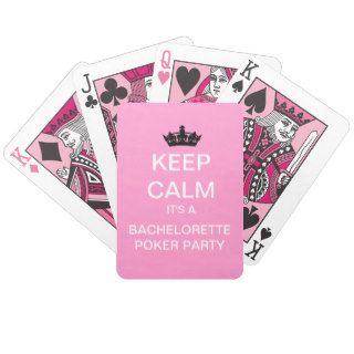 Keep Calm Bachelorette Party Playing Cards