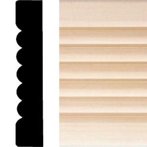 House of Fara 3/4 in x 4 in. x 7 ft. Hardwood Ribbed Flute Casing 737