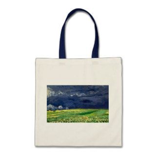 Van Gogh Wheat Field Under Clouded Sky (F778) Canvas Bag