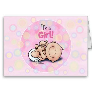 It's a Girl   Baby Congratulations Cards