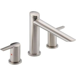 Delta Compel 2 Handle Deck Mount Roman Tub Faucet Trim Only in Stainless (Valve not included) T2761 SS