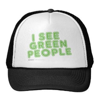 I See Green People   St Patricks Day Irish Ghost Trucker Hats