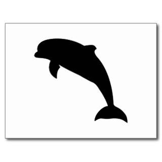 Dolphin Silhouette Post Card
