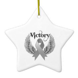 Victory Wings   Brain Cancer Christmas Ornaments