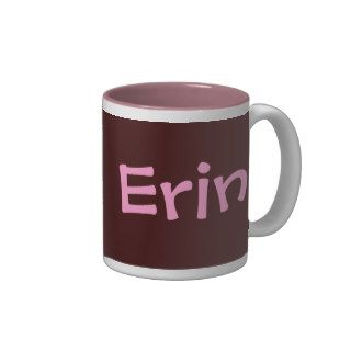 Erin Name Style Mug Peace Signs Design