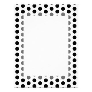 Simple Black and White Polka Dot Basic Pattern Letterhead