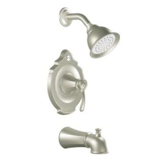 MOEN Vestige 1 Handle Single Spray Tub and Shower Faucet Trim Kit in Brushed Nickel (Valve not included) T2606BN