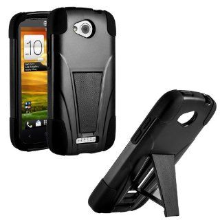 HHI Hybrid Case with Viewing Stand (Type 3) for HTC One VX   Black/Black (Package include a HandHelditems Sketch Stylus Pen) Cell Phones & Accessories