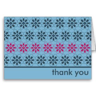 Geometric Flower Design Blank Note Card