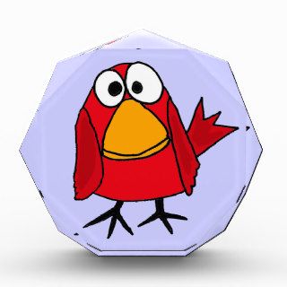 XW  Funny Cardinal Red Bird Design Acrylic Award