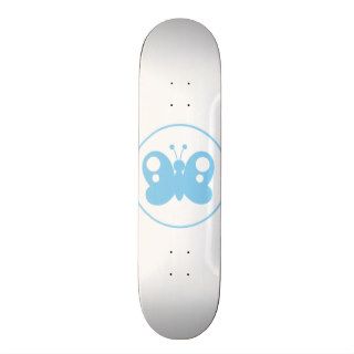 Baby Blue Butterfly Custom Skate Board