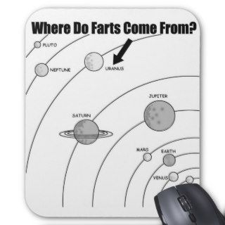 Farts come Uranus Mousepads