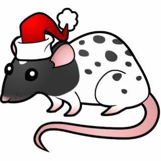 Christmas Rat (black variegated) Photo Cutout