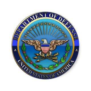 US Department of Defense (DoD) Round Stickers