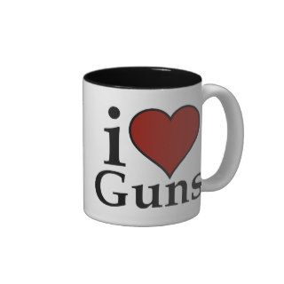Pro Second Amendment I Heart Guns Mug