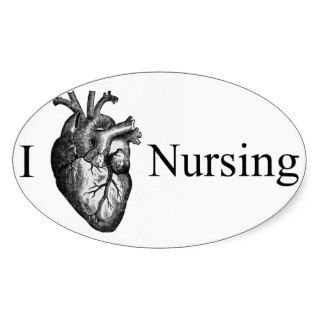 I Heart Nursing Stickers