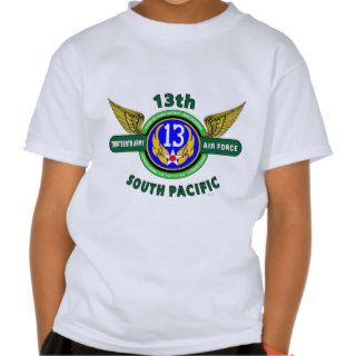 13TH ARMY AIR FORCE "SOUTH PACIFIC" WW II TEES