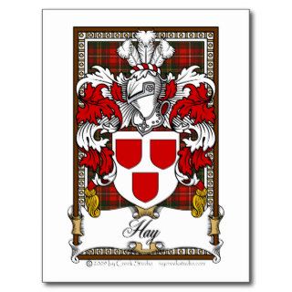 Hay Family Crest Post Cards