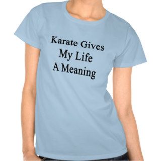 Karate Gives My Life A Meaning Shirt