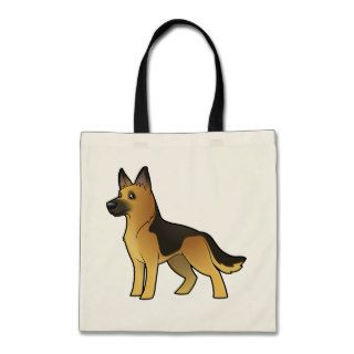 Cartoon German Shepherd Bags