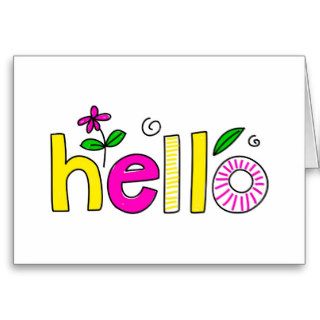 hello greeting cards