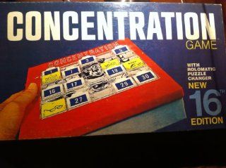 Milton Bradley Concentration Game 16th Edition 1959 Toys & Games