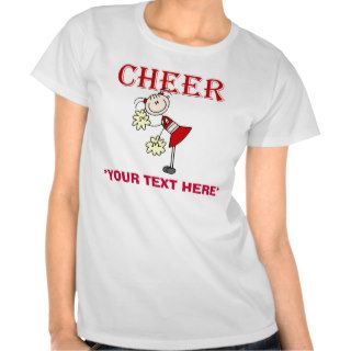 Stick Figure Cheerleader Tee Shirts