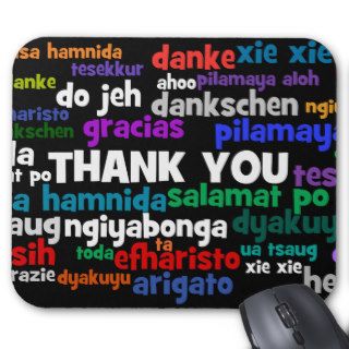 Multiple Ways to Say Thank You in Many Languages Mousepad