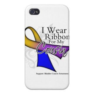 I Wear a Ribbon For My Cousin   Bladder Cancer iPhone 4 Cases