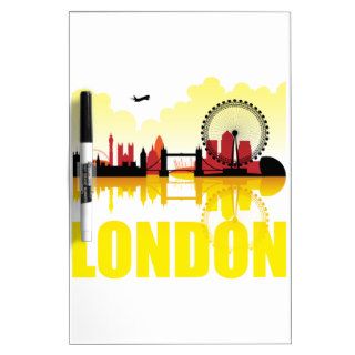 London with text 3 Dry Erase boards