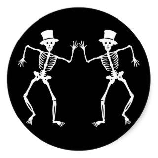 Skeleton Halloween stickers