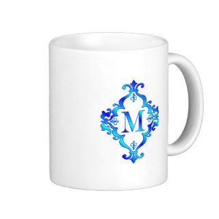 Letter M Blue Coffee Mug