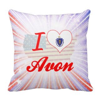 I Love Avon, Massachusetts Pillow