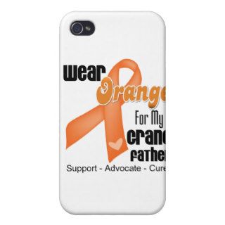 I Wear an Orange Ribbon For My Grandfather Cover For iPhone 4
