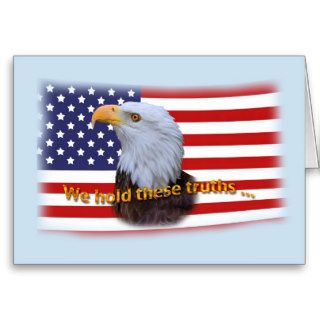 Patriotic Card with Eagle and US Flag