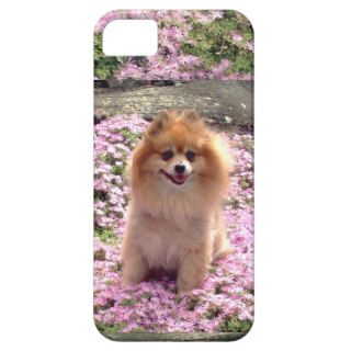 ID/Credit Card iPhone 5 Pomeranian Pink Flowers iPhone 5 Covers