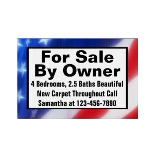 For Sale By Owner Custom Printed Real Estate Sign