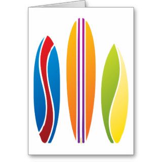 Colorful Surfboards Greeting Card