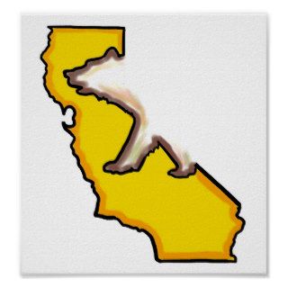 California bear state symbol wall poster