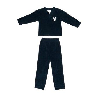 2PcsMLB New York Yankees Boys Or Girls Sleepwear Pajama Top & Pants Set 4 Dark Blue  Infant And Toddler Sports Fan Apparel  Sports & Outdoors