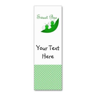 Sweet Bee Twins Bookmark Business Card Template
