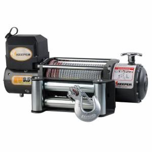 9,500 lbs. 12 Volt DC Electric Winch Single Line Pull with Wireless Remote KW95122