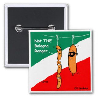 Funny Bologna Cartoon Button